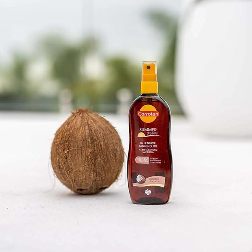 Carroten Intense Tan Skin Tanning Oil Spray With Coco Fragrance 200ml