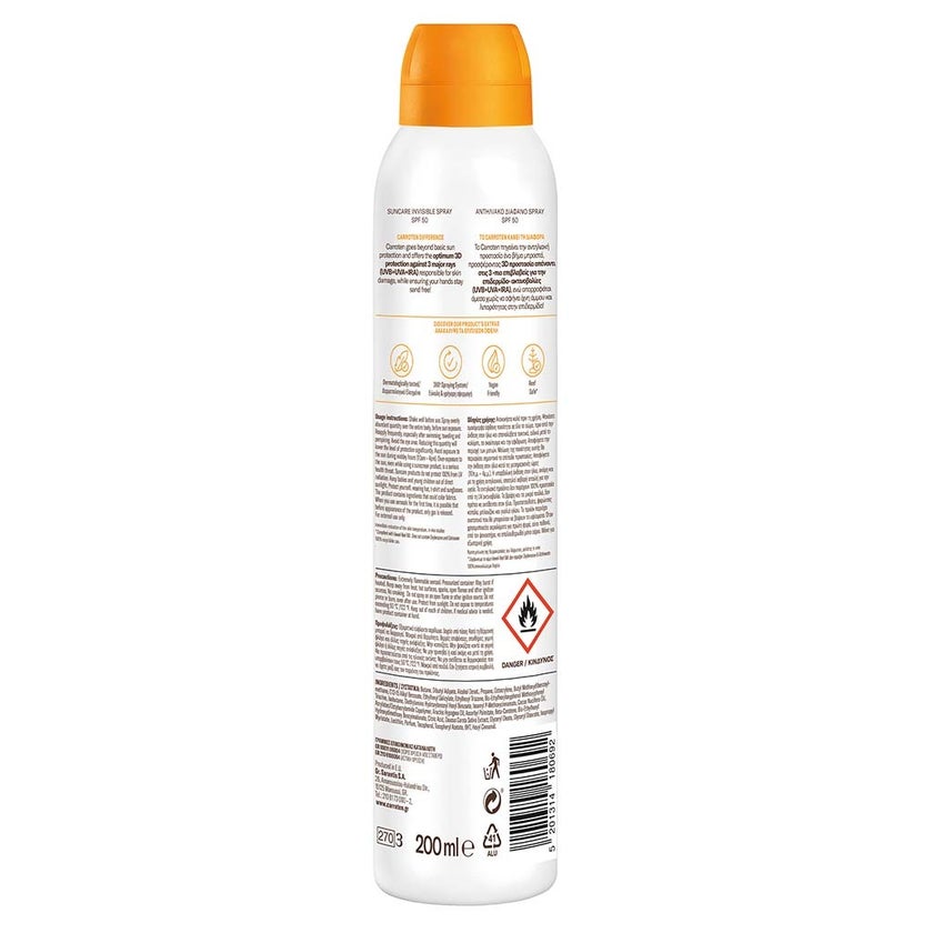Carroten Coconut Dreams Suncare SPF50 Invisible Sunscreen Spray For Body 200ml