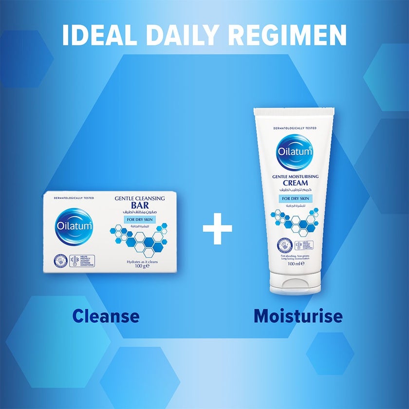 Oilatum Gentle Hydrating & Cleansing Bar For Dry Skin 100g 