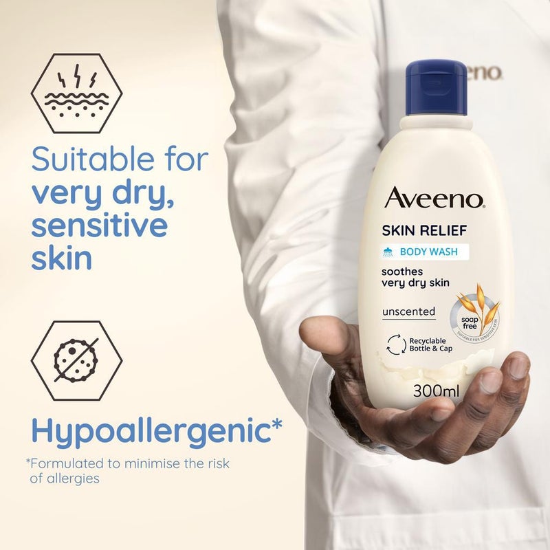 Aveeno Skin Relief Soap Free Body Wash For Very Dry Skin 500ml