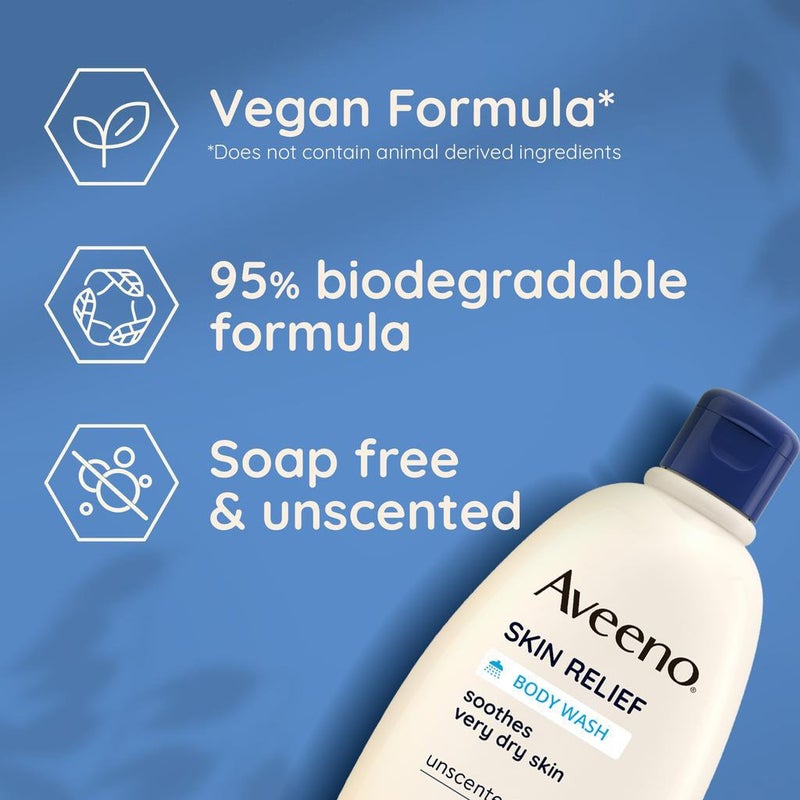 Aveeno Skin Relief Soap Free Body Wash For Very Dry Skin 500ml
