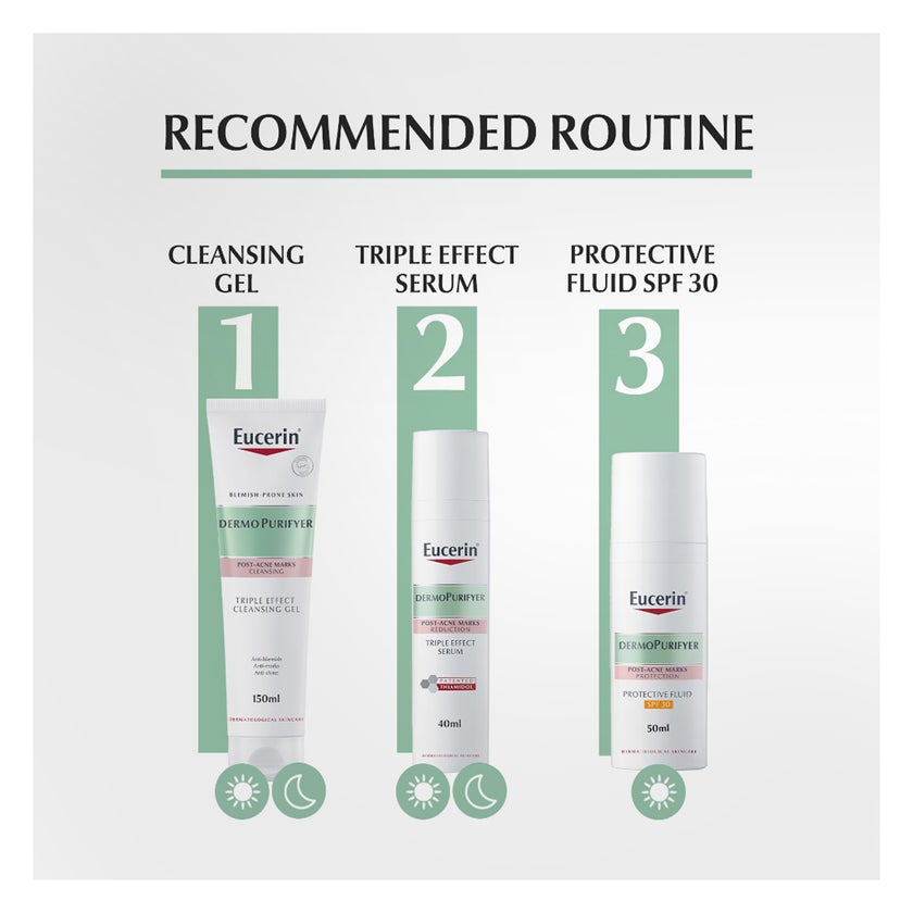 Eucerin DermoPurifyer Triple Effect Post Acne Marks Cleansing Gel 150ml