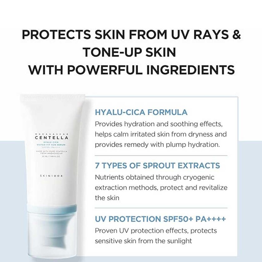 Skin1004 Madagascar Centella Hyalu Cica SPF50+ Water Fit Sun Serum 50ml