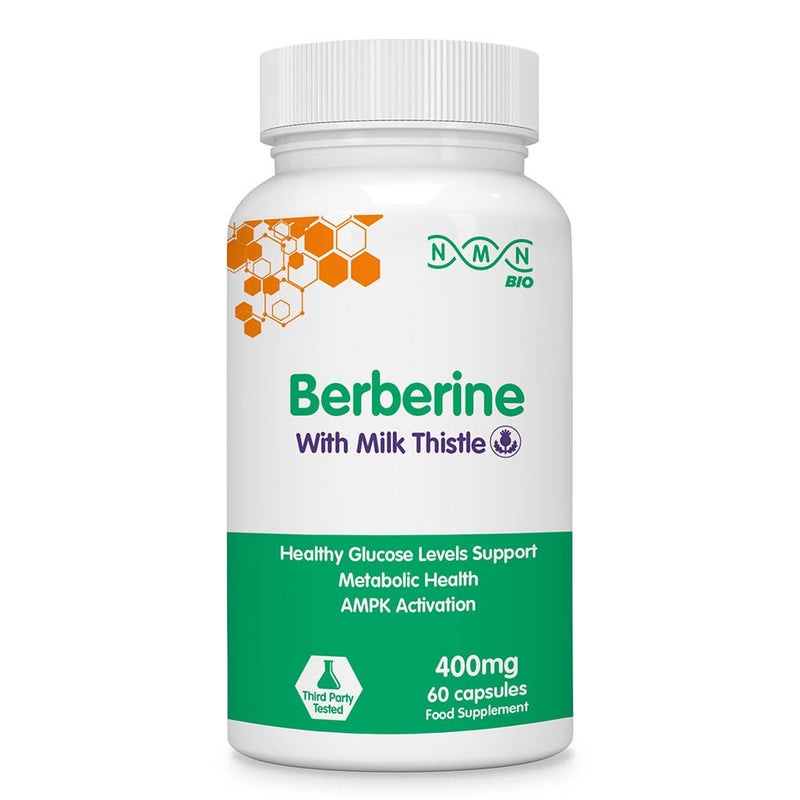 NMN Bio Berberine With Milk Thistle 400mg Supplement Capsules, Pack of 60’s