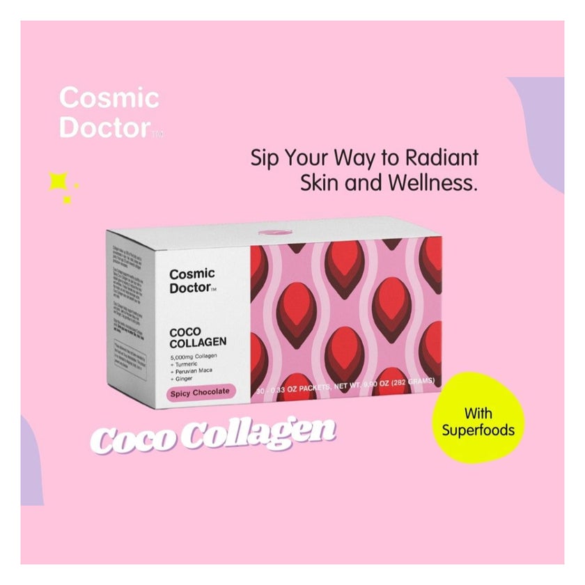 Cosmic Doctor Coco Collagen Supplement Sachets Spicy Chocolate Flavour, Pack of 30's