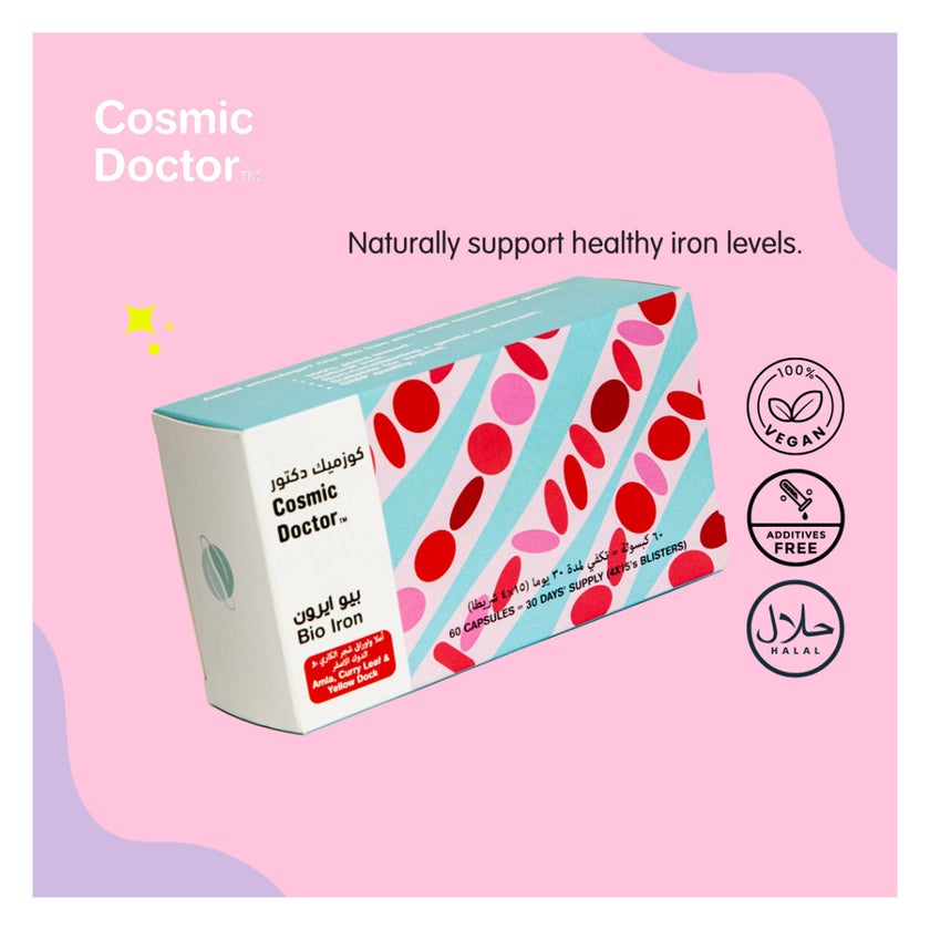 Cosmic Doctor Bio Iron Capsules, Pack of 60’s