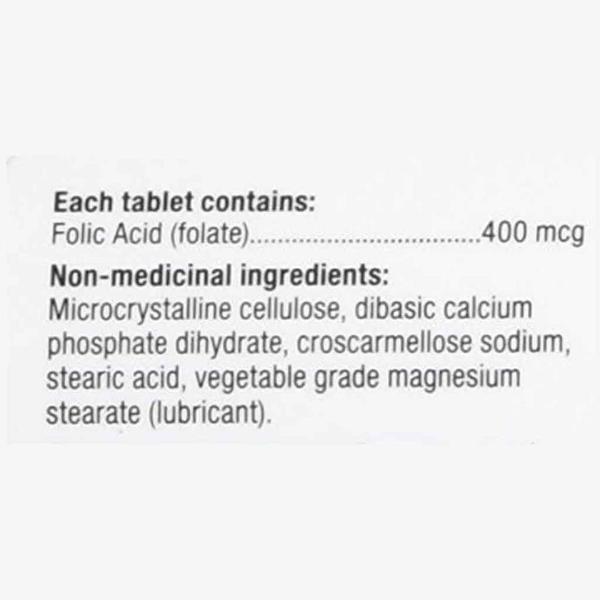 Webber Naturals Folic Acid 400mcg Tablets, Pack of 90’s