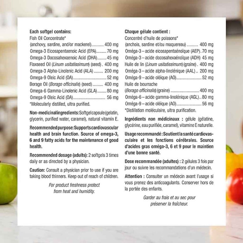 Webber Naturals Omega 3-6-9 1200mg Softgel, Pack of 90’s