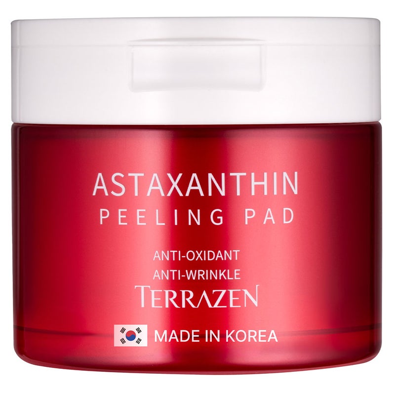 Terrazen Astaxanthin Antiwrinkle & Antioxidant Peeling Facial Pads 175ml, Pack of 60's