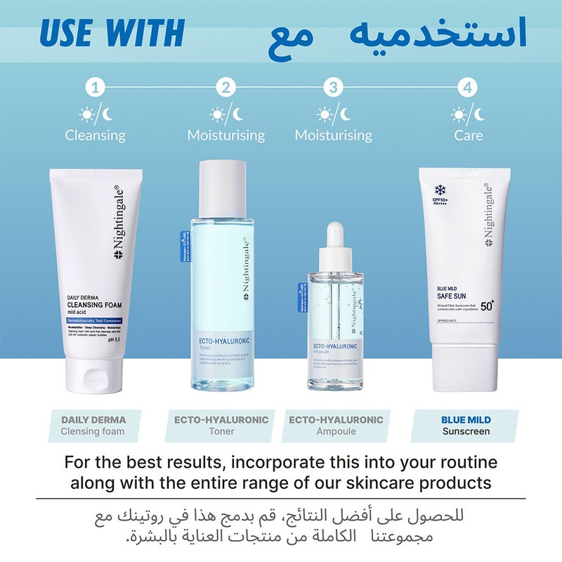 Nightingale Blue Mind Safe Sun Mineral Sunscreen SPF50+ & PA++++ For Sensitive Skin 50ml 