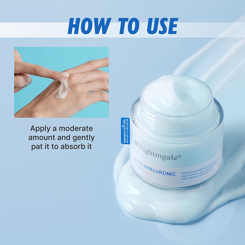Nightingale Ecto Hyaluronic Moisturizing & Soothing Face Cream For All Skin Types 100ml