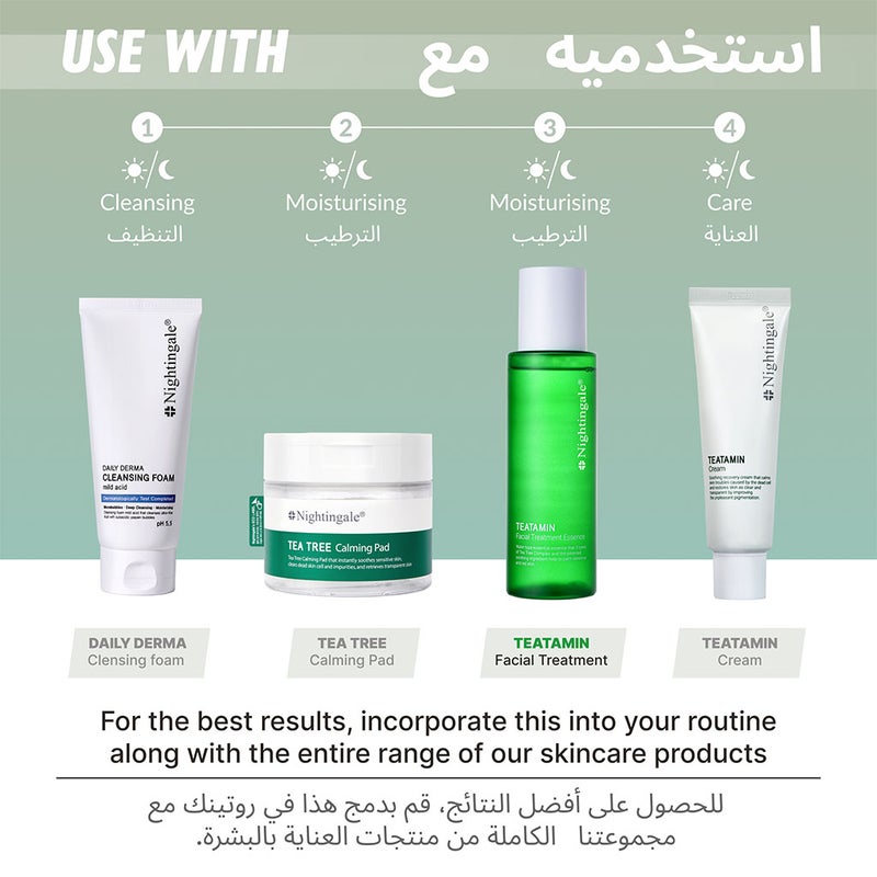 Nightingale Teatamin Facial Treatment Essence Toner For Sensitive Skin 200ml 