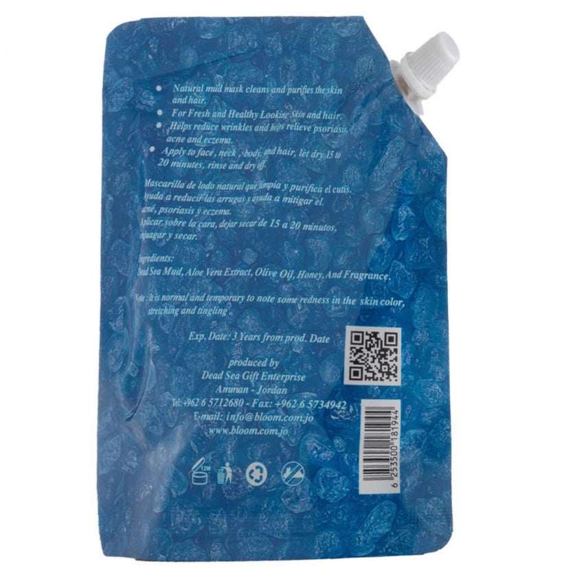 Bloom Dead Sea Life Organic Mud Mask With Aloe Vera For Face, Body & Hair 300g