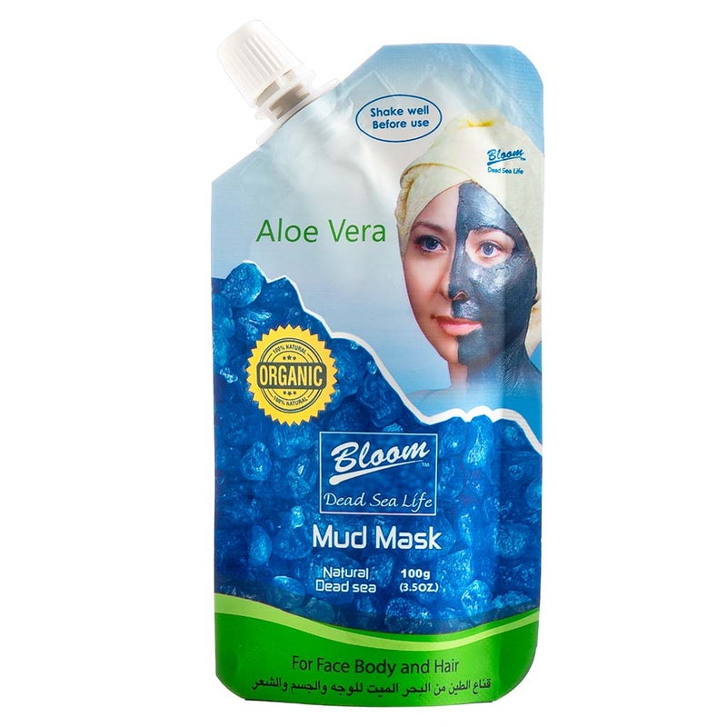 Bloom Dead Sea Life Organic Mud Mask With Aloe Vera For Face, Body & Hair 100g