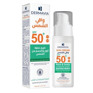 Dermavia Face & Body Protection Sunscreen  SPF50+ For Acne-Prone Skin 100ml