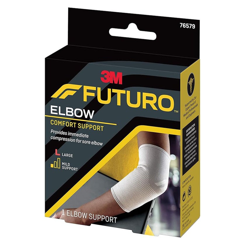 Futuro Elbow Support For Left/Right Elbow, Mild Support, Large, Grey Color, Pack of 1’s