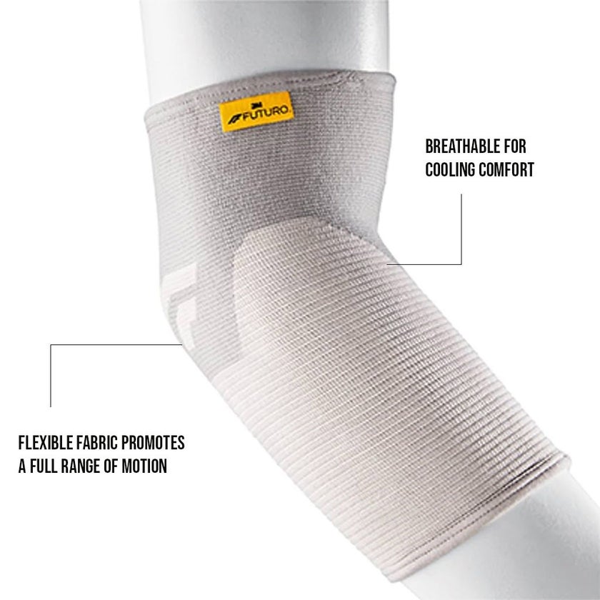 Futuro Elbow Support For Left/Right Elbow, Mild Support, Large, Grey Color, Pack of 1’s