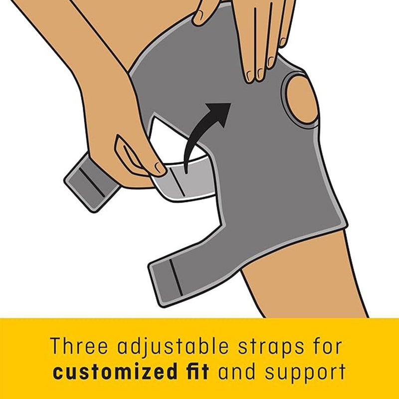 Futuro Sport Knee Performance Support For Left/Right Knee, Medium, Black Color, Pack of 1’s