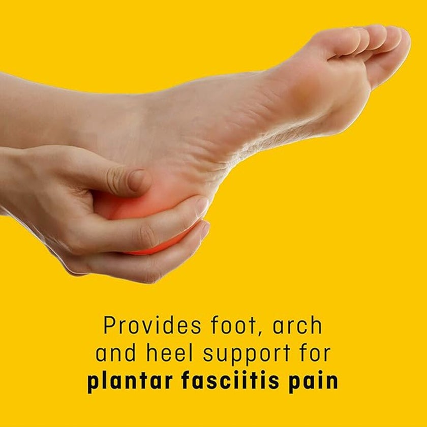 Futuro Therapeutic Adjustable Foot Arch Support For Left & Right Foot, Moderate Support, Black Color, One Size, Pack of 2’s