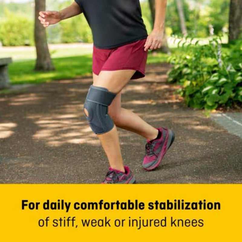 Futuro Adjustable Knee Support For Left/Right Knee, Moderate Support, Grey Color, One Size, Pack of 1’s
