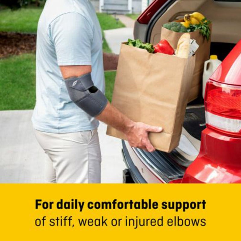 Futuro Adjustable Elbow Support For Left/Right Elbow, Moderate Support, Grey Color, One Size, Pack of 1’s