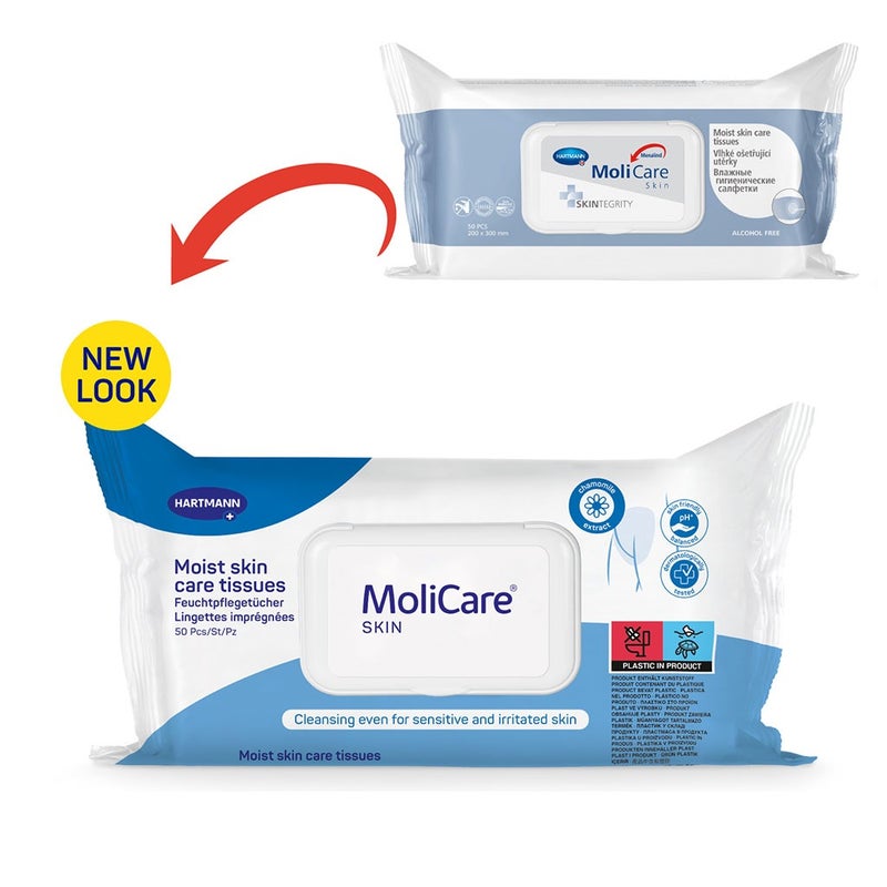 Hartmann MoliCare Moist Skin Care Adult Tissues, Pack of 50’s