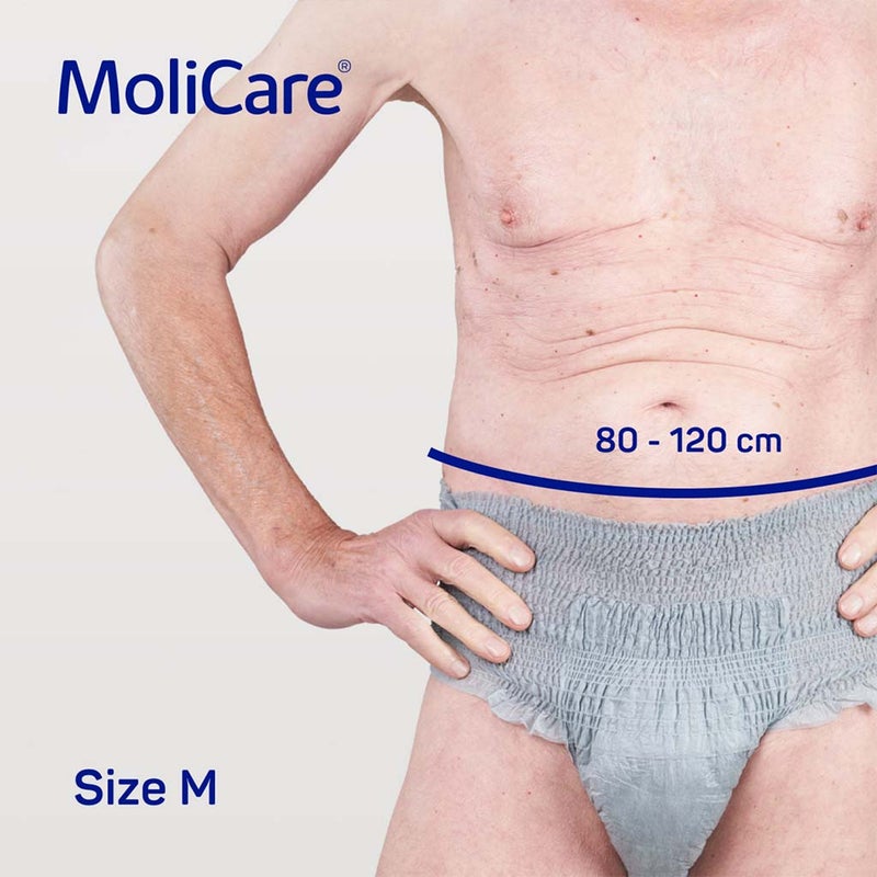 Hartmann MoliCare Premium Adult Men Pants, Medium Size, 80-120cm, Pack of 8’s