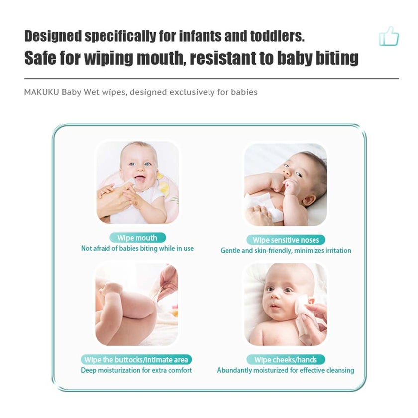 Makuku Baby Wet Wipes, Pack of 60’s