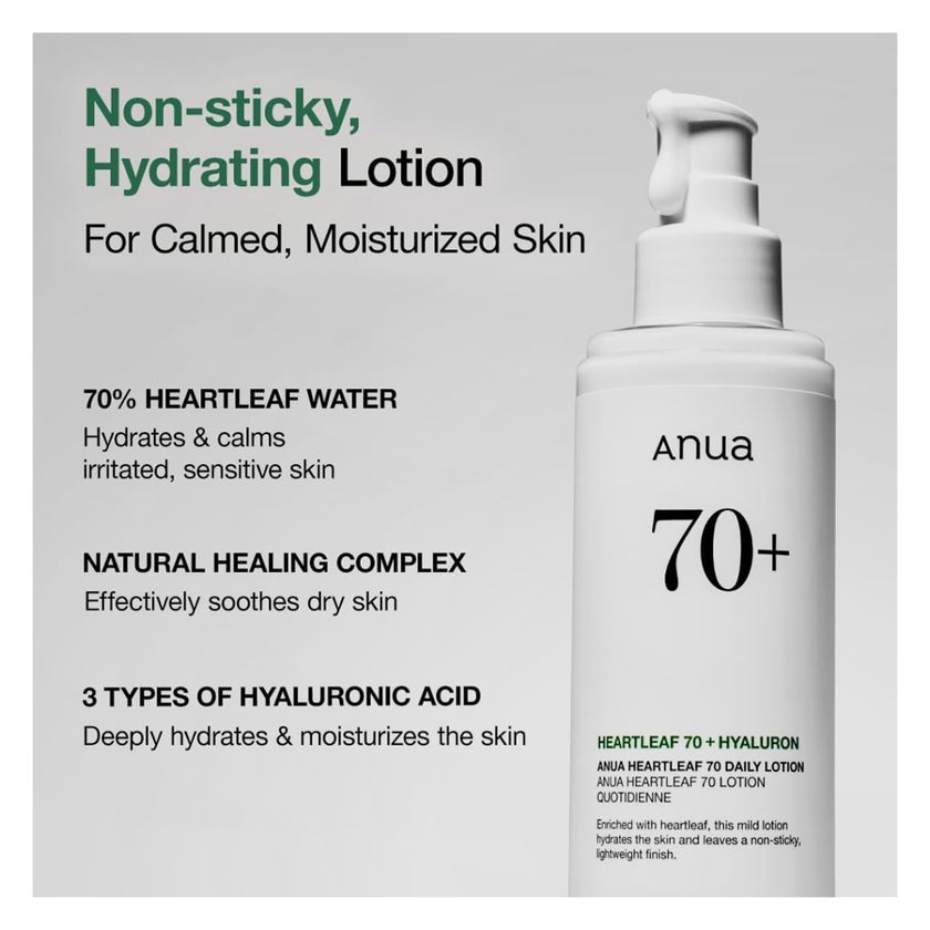 Anua Heartleaf 70% Facial Daily Lotion For Dry & Acne Prone Skin 200ml 