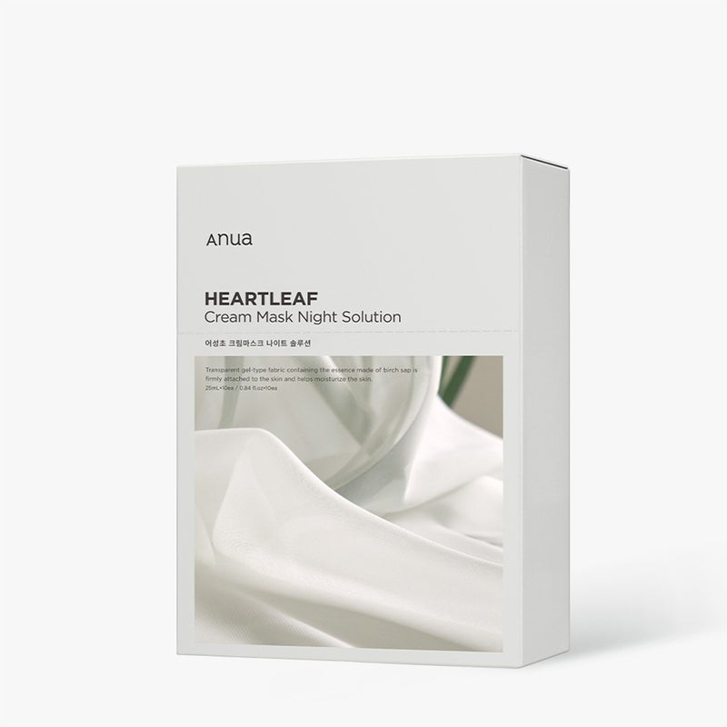 Anua Heartleaf Night Solution Face Cream Sheet Mask 25ml, Pack of 10’s 