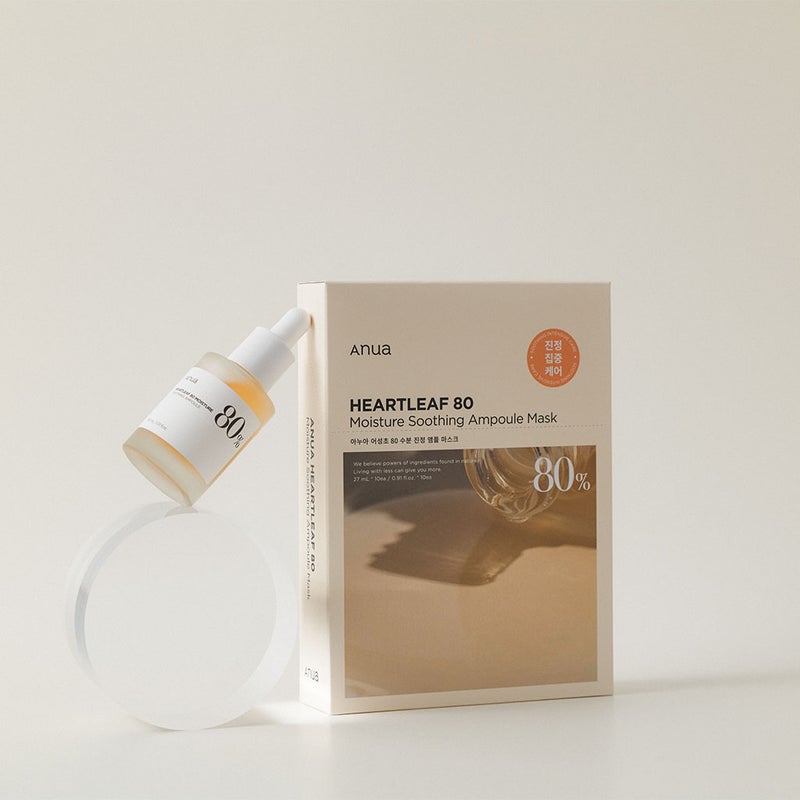 Anua Heartleaf 80 Moisture Soothing Ampoule Face Sheet Mask, Pack of 10’s