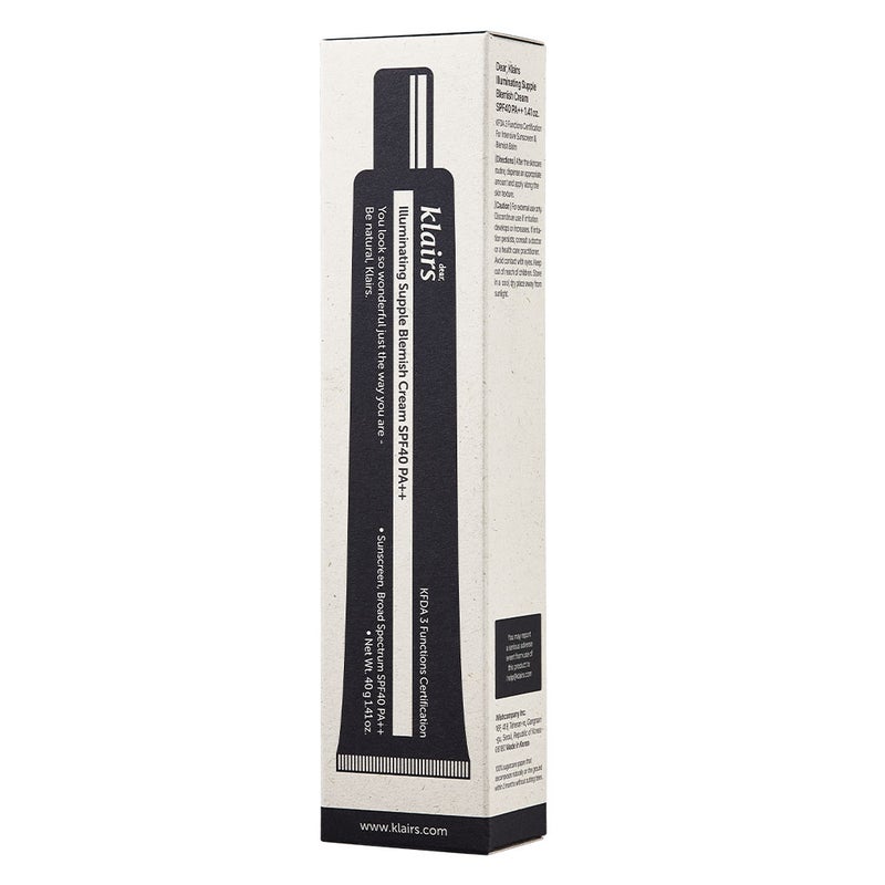 Dear Klairs Illuminating Supple Blemish Sunscreen Cream With SPF40 & PA++ 40ml