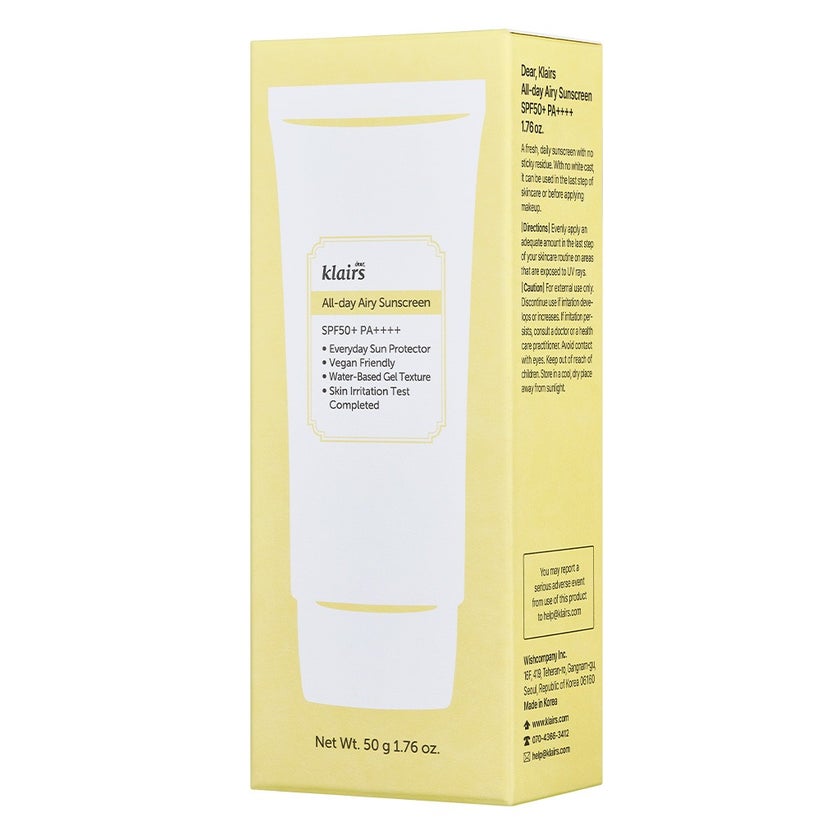 Dear Klairs All Day Airy SPF50+ & PA++++ Sunscreen For All Skin Types 50ml