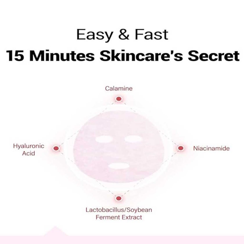 K-Secret Calamine Derma Secret Face Sheet Mask For Acne Prone skin, Pack of 1’s