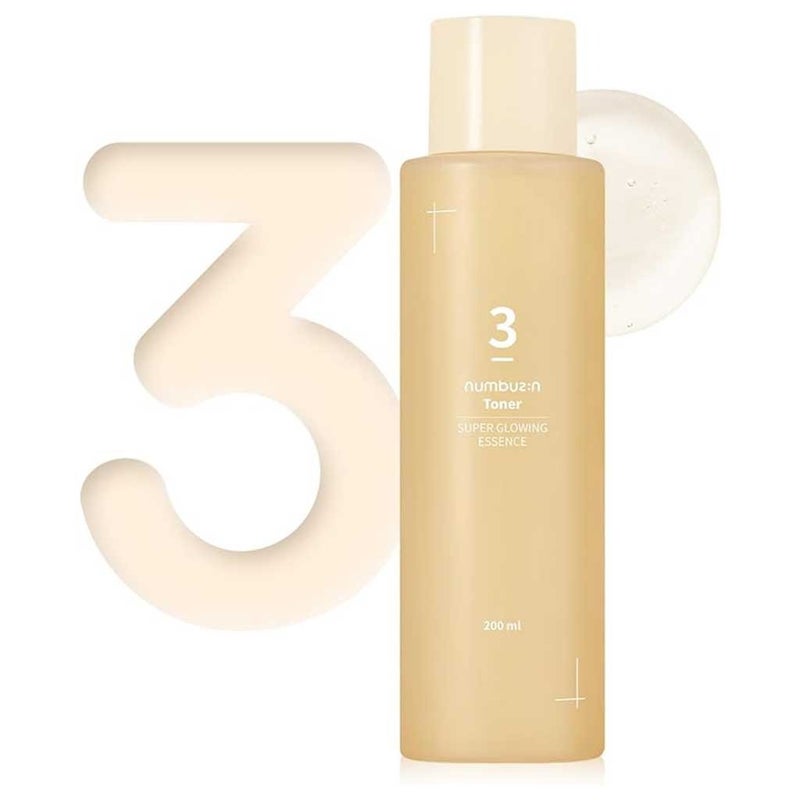 Numbuzin No 3 Super Glowing Essence Facial Toner For Dull & Dry Skin 200ml