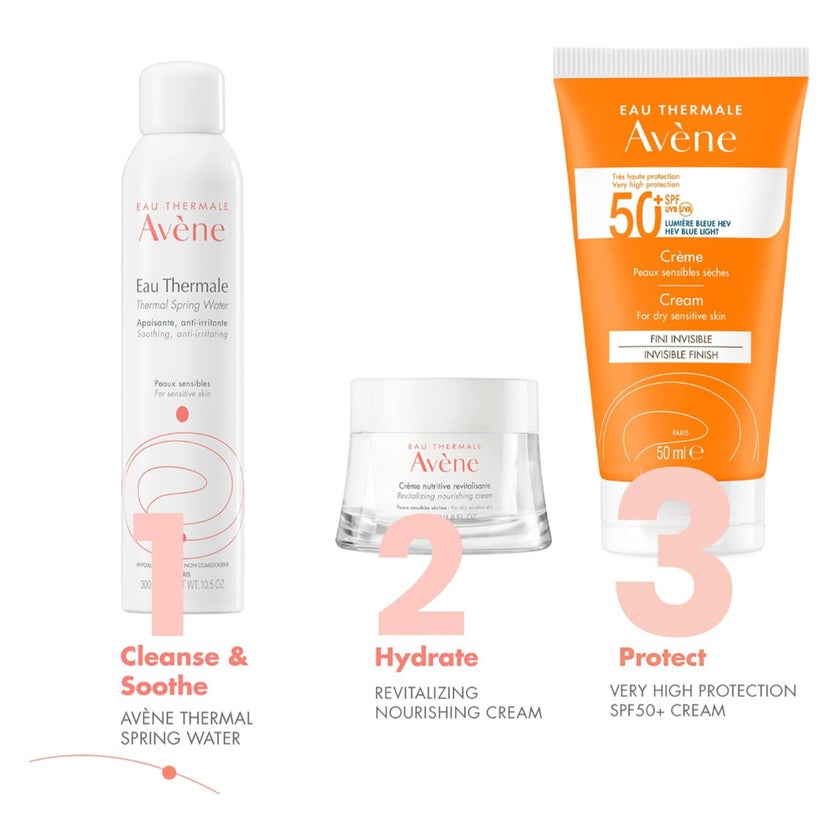 Avene Fragrance Free SPF 50+ Sunscreen Cream For Dry & Sensitive Skin 50ml