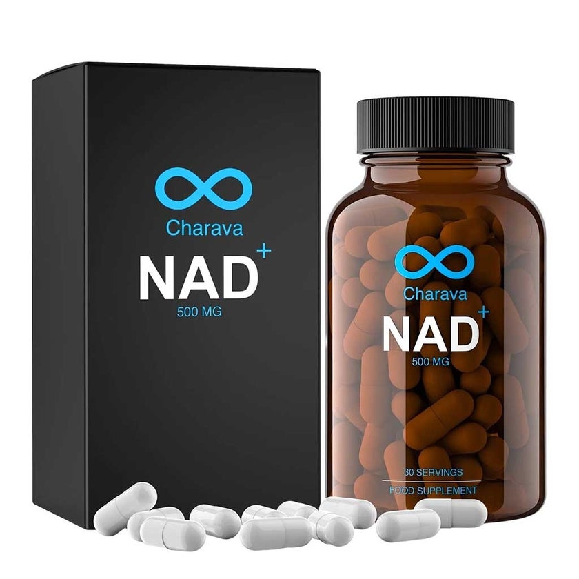 Charava NAD+ 500mg Antiaging Supplement Capsules, Pack of 30's