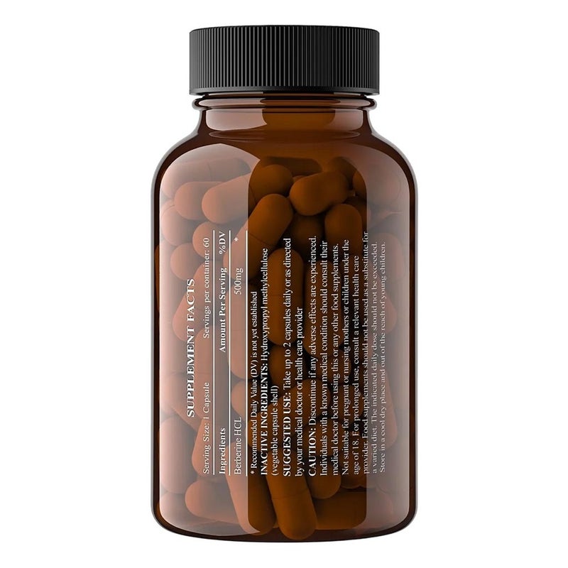 Charava Berberine 500mg Capsules For Diabetic Support & Heart Health, Pack of 60’s