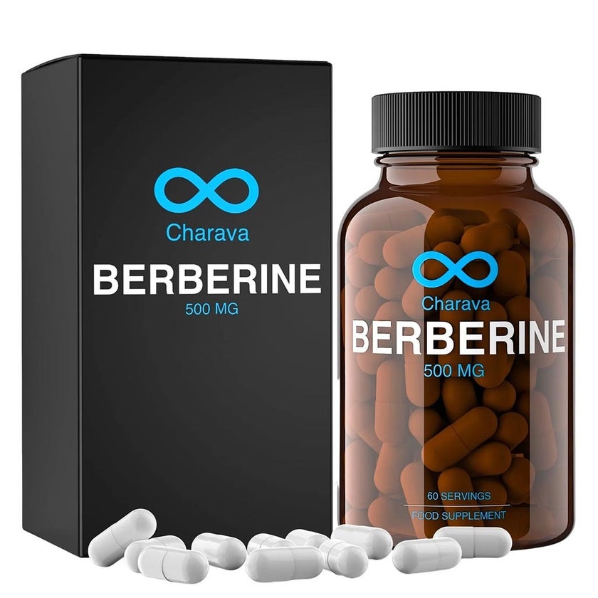 Charava Berberine 500mg Capsules For Diabetic Support & Heart Health, Pack of 60’s