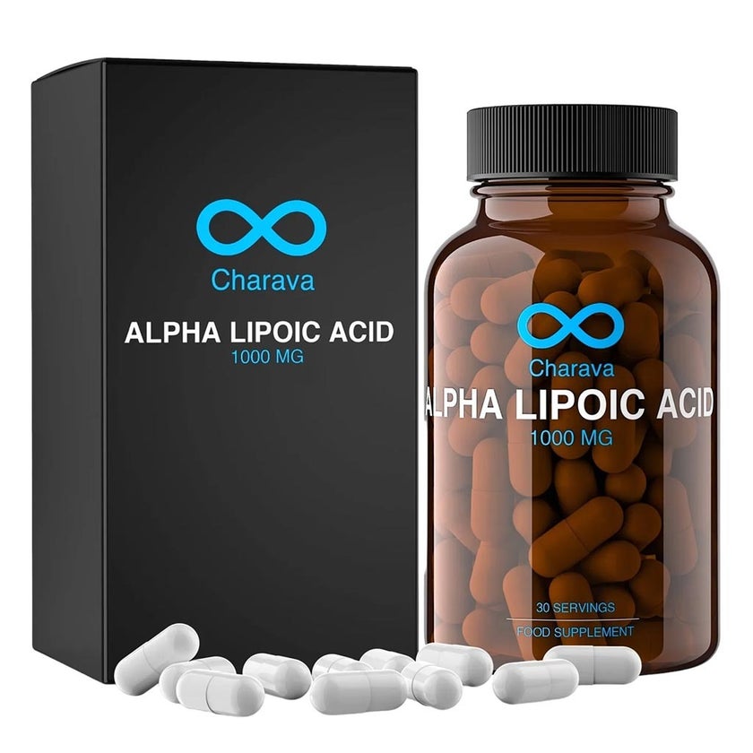 Charava Alpha Lipoic Acid 1000mg Capsules For Antioxidant Support, Pack of 60’s