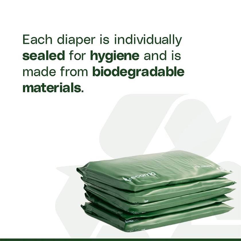 Ecoma Signature Care Baby Diapers, Extra Large (XL) Size, 13-18 Kg, Pack of 24's