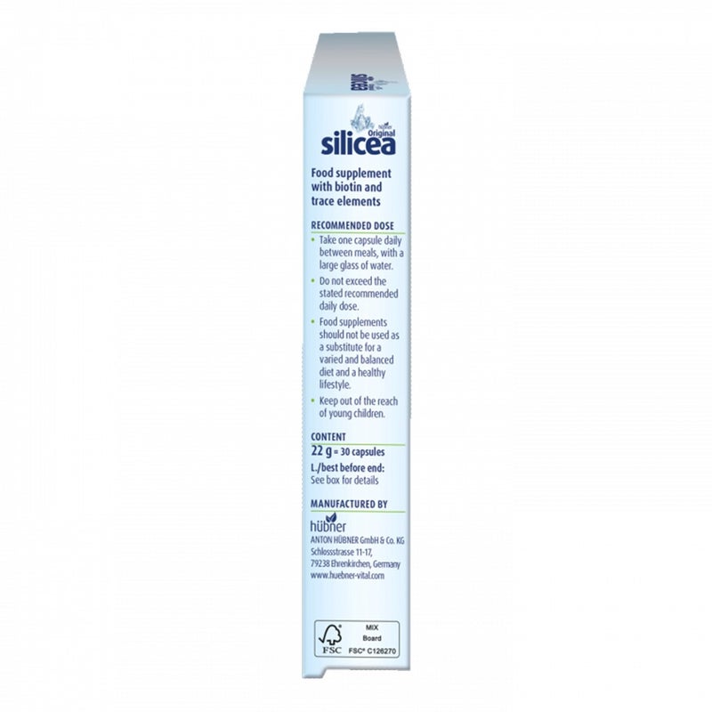 Hubner Original Silicea With Biotin Capsules For Skin, Hair, Nails, Pack of 30’s - 1+1 PROMO PACK