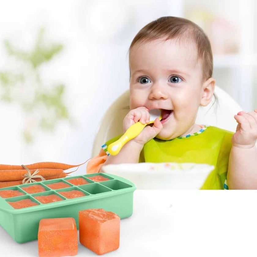 Melii Silicone Baby Food Freezer Tray - Mint Color, 60ml