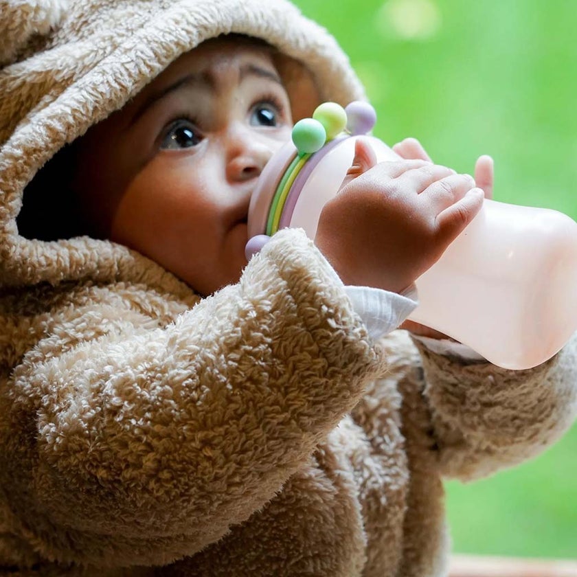 Melii Abacus Baby Feeding Sippy Cup With Straw From 12+ Months - Pink Color 340ml