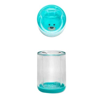 Melii Double Walled Baby Sippy Cup - Turquoise Bear For 12+ Months, 145ml