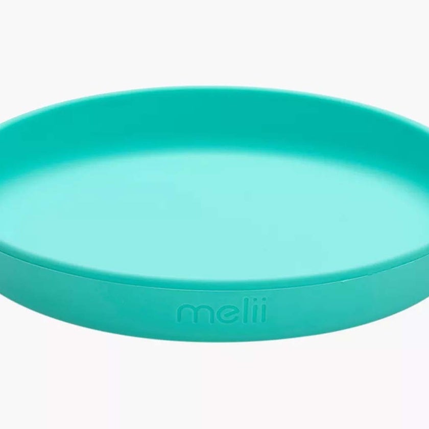 Melii Baby Feeding Silicone Plate, Bowl & Cup 3 Piece Meal Set, Color - Turquoise, Green, Mint 