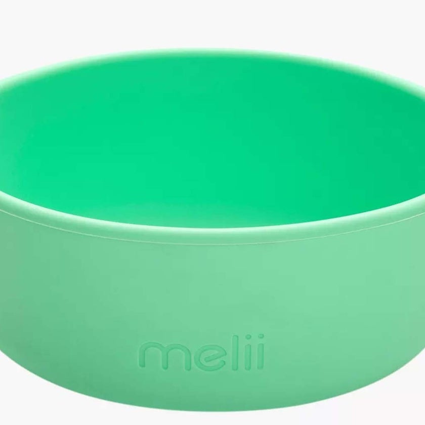 Melii Baby Feeding Silicone Plate, Bowl & Cup 3 Piece Meal Set, Color - Turquoise, Green, Mint 