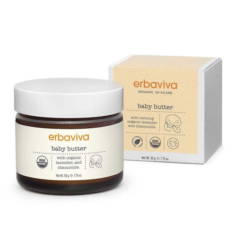 Erbaviva Organic Skincare Baby Butter With Lavender & Chamomile For Dry Skin 50g