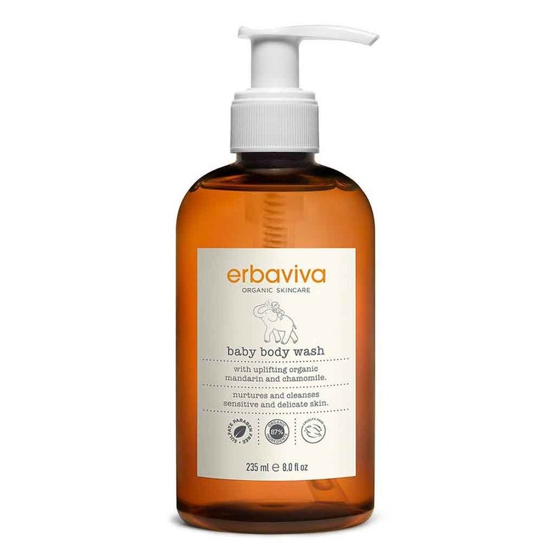Erbaviva Organic Skincare Baby Body Wash With Chamomile & Mandarin 235ml