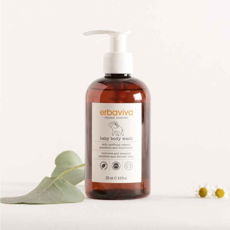 Erbaviva Organic Skincare Baby Body Wash With Chamomile & Mandarin 235ml